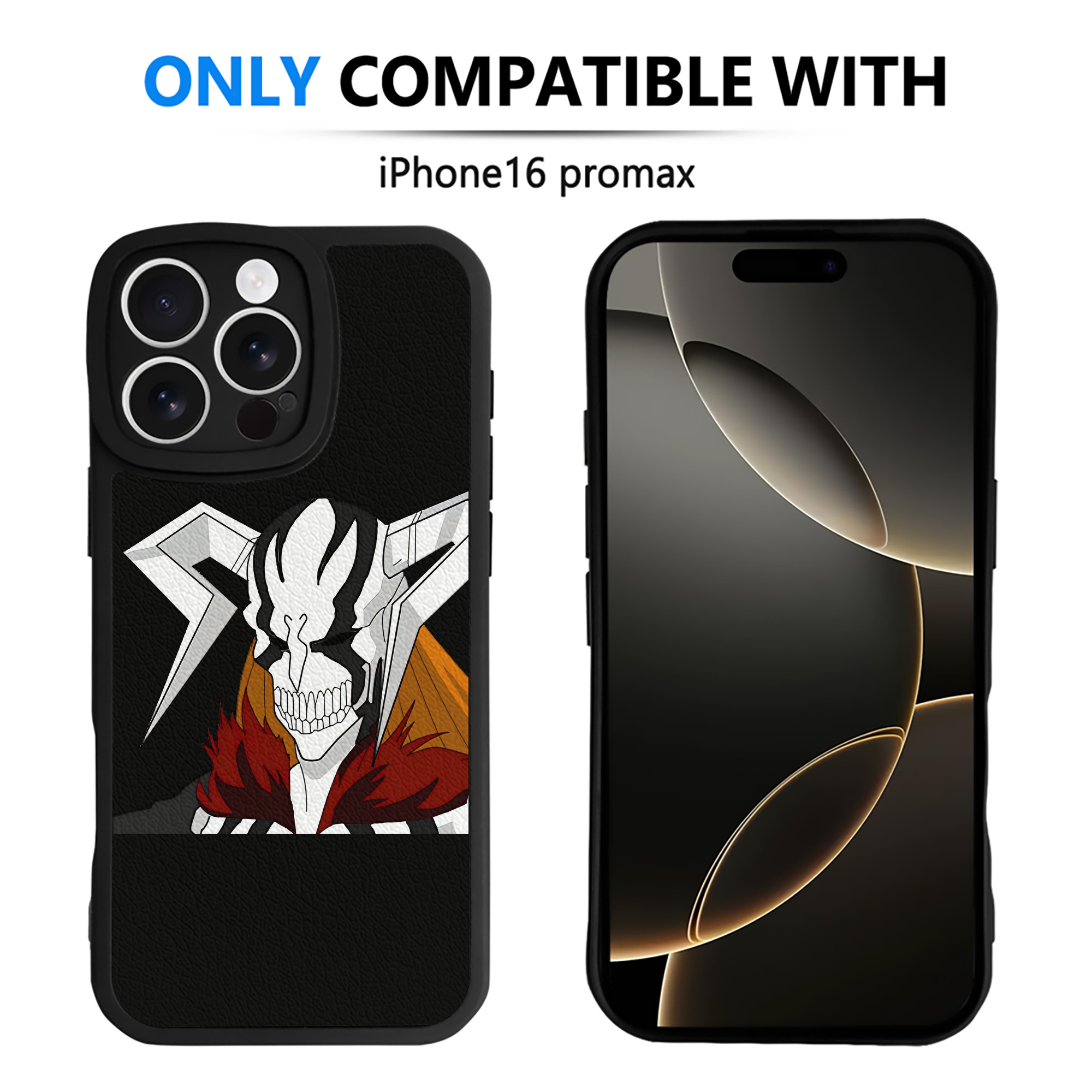 ブリーチ 黒崎一護（くろさき いちご）BLEACH Kurosaki Ichigo 【iPhone 16シリーズ対応】シリコンスマホケース（レザー調） 材質：シリコン